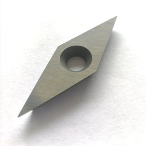 Diamond shaped carbide cutter for woodturning tools